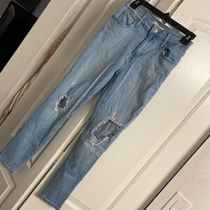 Levi’s 721 High Rise Skinny Ankle Distressed Jeans